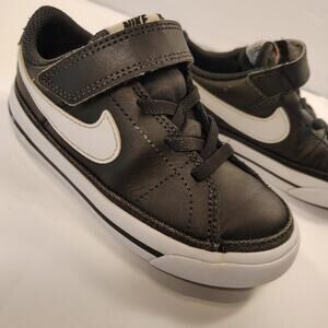 Nike Court Legacy TDV Sneaker Toddler 9C Black White Gum Pre-owned